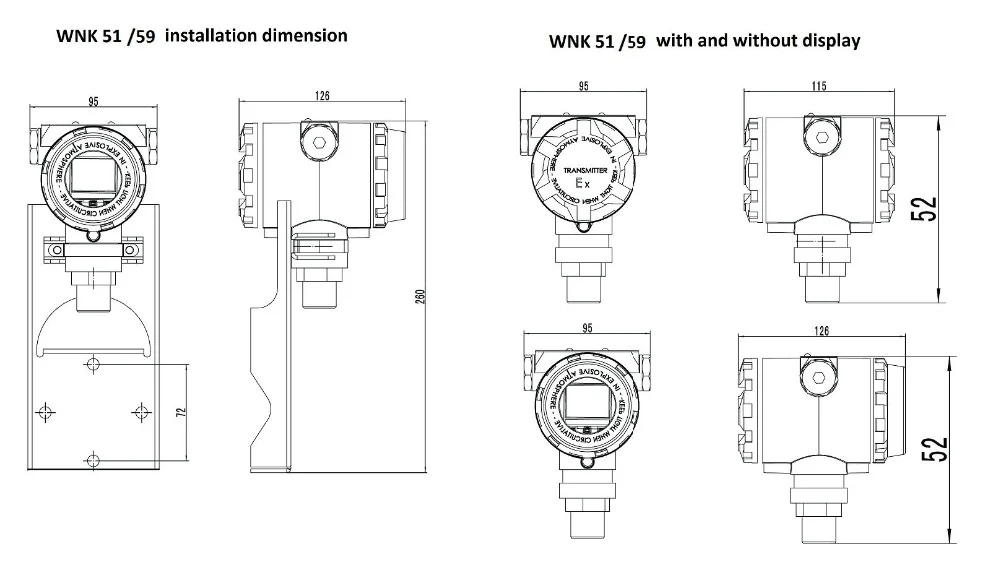 High Accuracy 4-20mA Industrial Pressure Transmitter With Hart| Alibaba.com