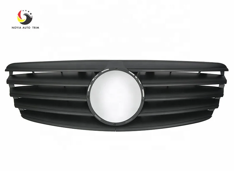 SHINY BLACK Front Grille for Benz E-Class W211 5 Fin 03-06 (Pre-Facelift) New ABS Mesh Style