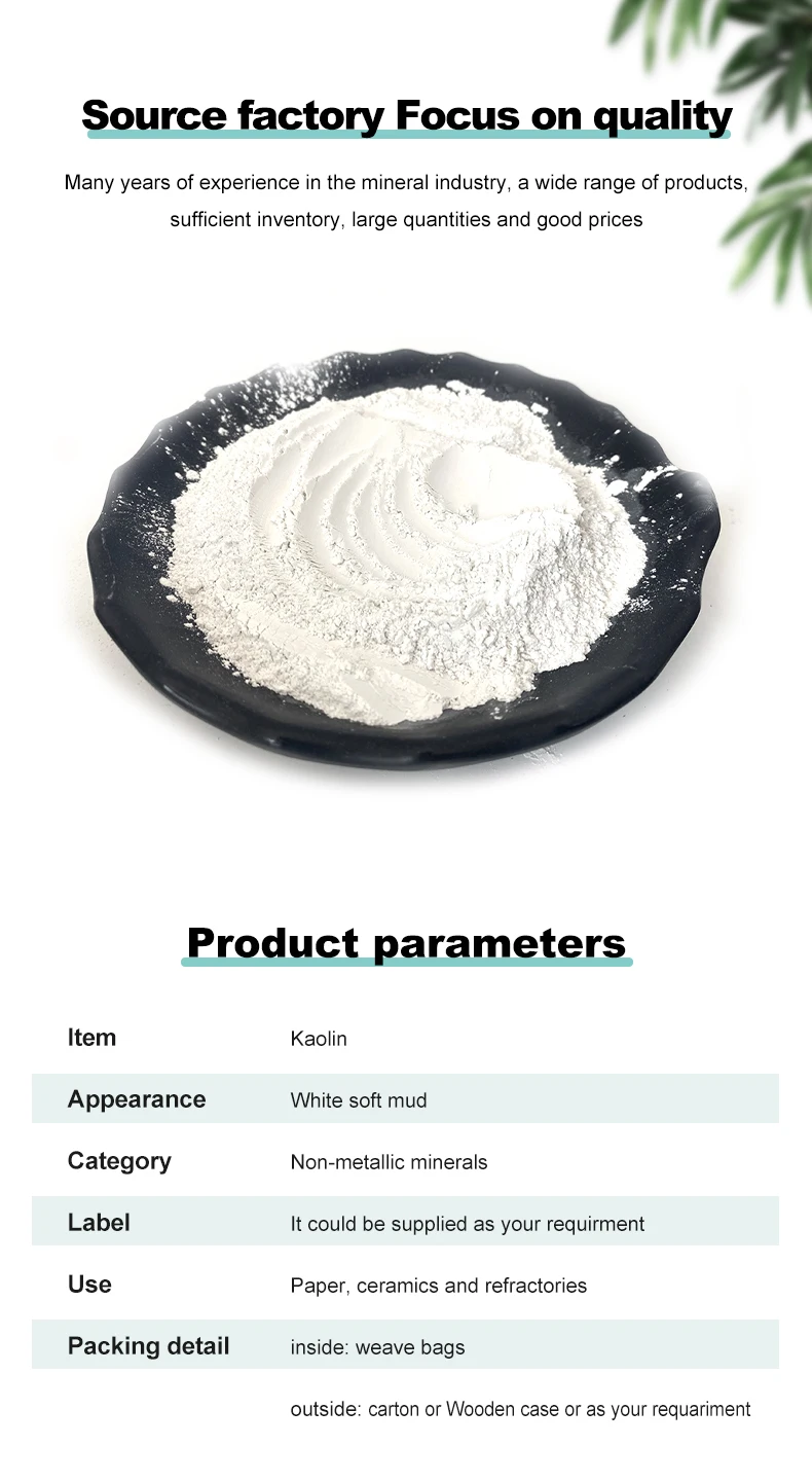 High Quality Kaolin Powder Used in Ceramics Paints and Coated Paper ...