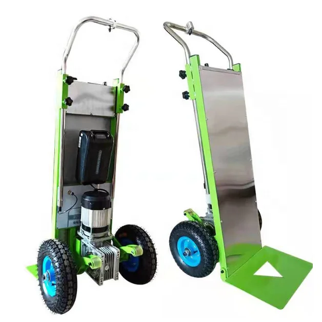 Hand Propelled Electric Load Carrier, 250kg 300kg 400kg Loading Stair Climbing Machine Handcart for Loading up and Down Stairs