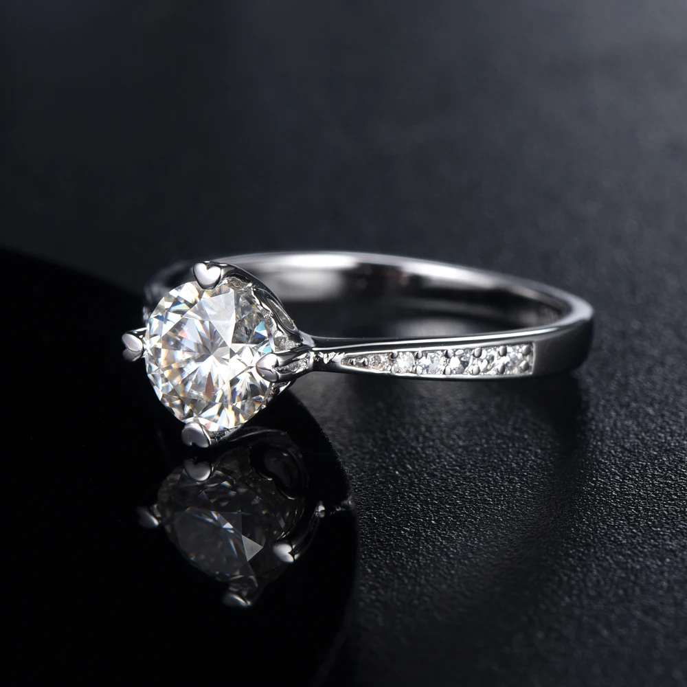 Custom Size Moissanite Diamond Ring Moissanite Prix Par Carat With