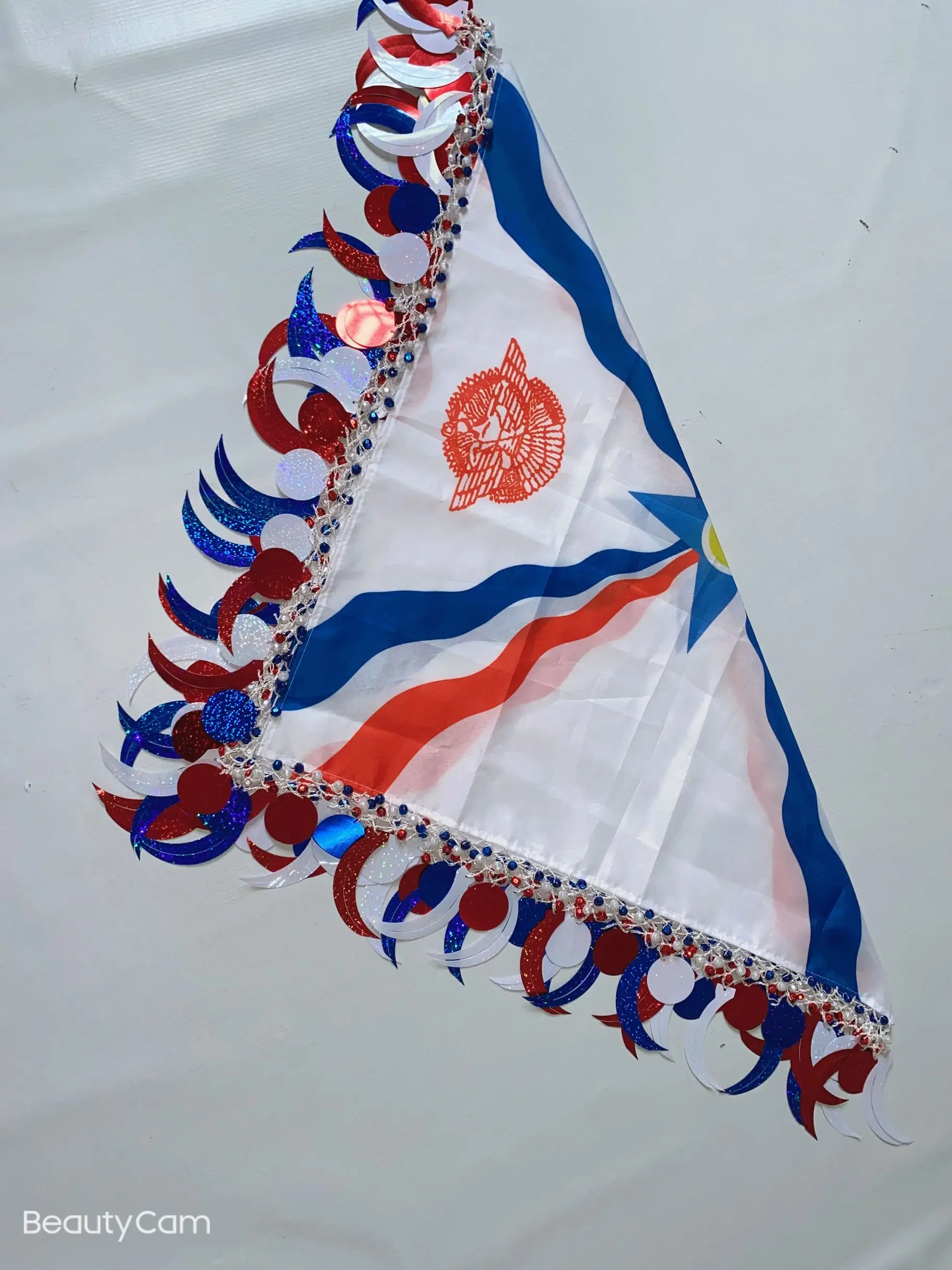 Hand Hanging Sequin Organza Yalikhta Wedding Handkerchief