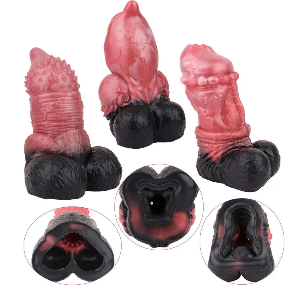 Wholesale Fantasy Animal Dog Penis Masturbator Soft Silicone Male Masturbator Pocket Pussy Cat Stroker Adult Sex Toy Wholesale Fantasy Animal Dog Penis Masturbator Soft Silicone Male Masturbator Pocket Pussy Cat Stroker Adult Sex Toy