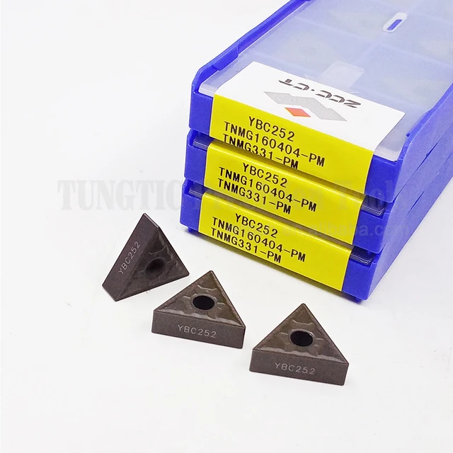 ZCC TNMG YBC252 TNMG160404-PM Carbide Inserts CNC Turning Tool Lathe Cutter Tools