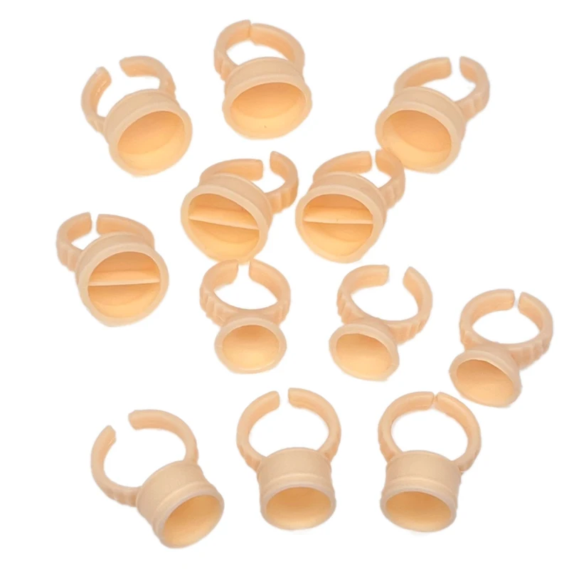 Pigment Silicone Shape Lash Blue Plastic Permanent Makeup Cup Disposable  Ring Glue Ink Tattoo Eyelash Holder Extension Ringcup