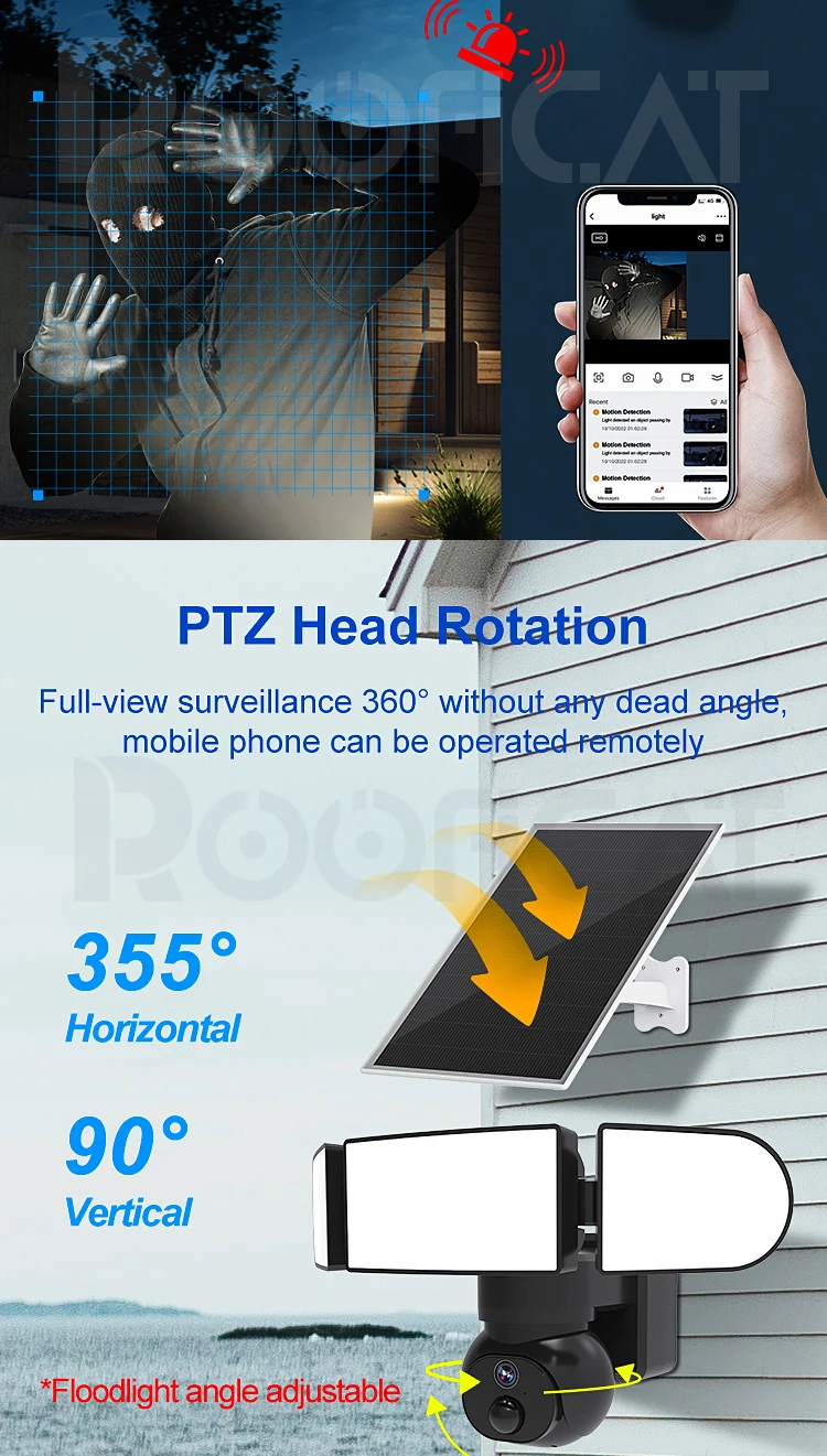 Led Solar Street Camera Light Outdoor Lighting Fixtures Wall Mounted