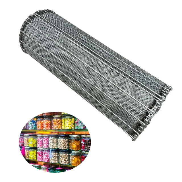 Customized Stainless Steel Conveyor Belt Manufacturer Chain Link Wire Mesh Belt Spiral Balance Woven Level Screen Mesh Belt Net 5