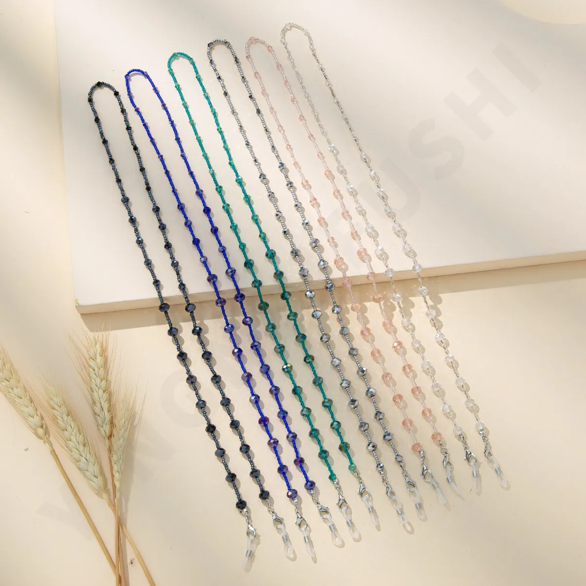 2021 Новое поступление, цепочка для очков из бисера, модные простые однотонные бусы ручной работы, солнцезащитные стеклянные цепочки для женщин и мужчин