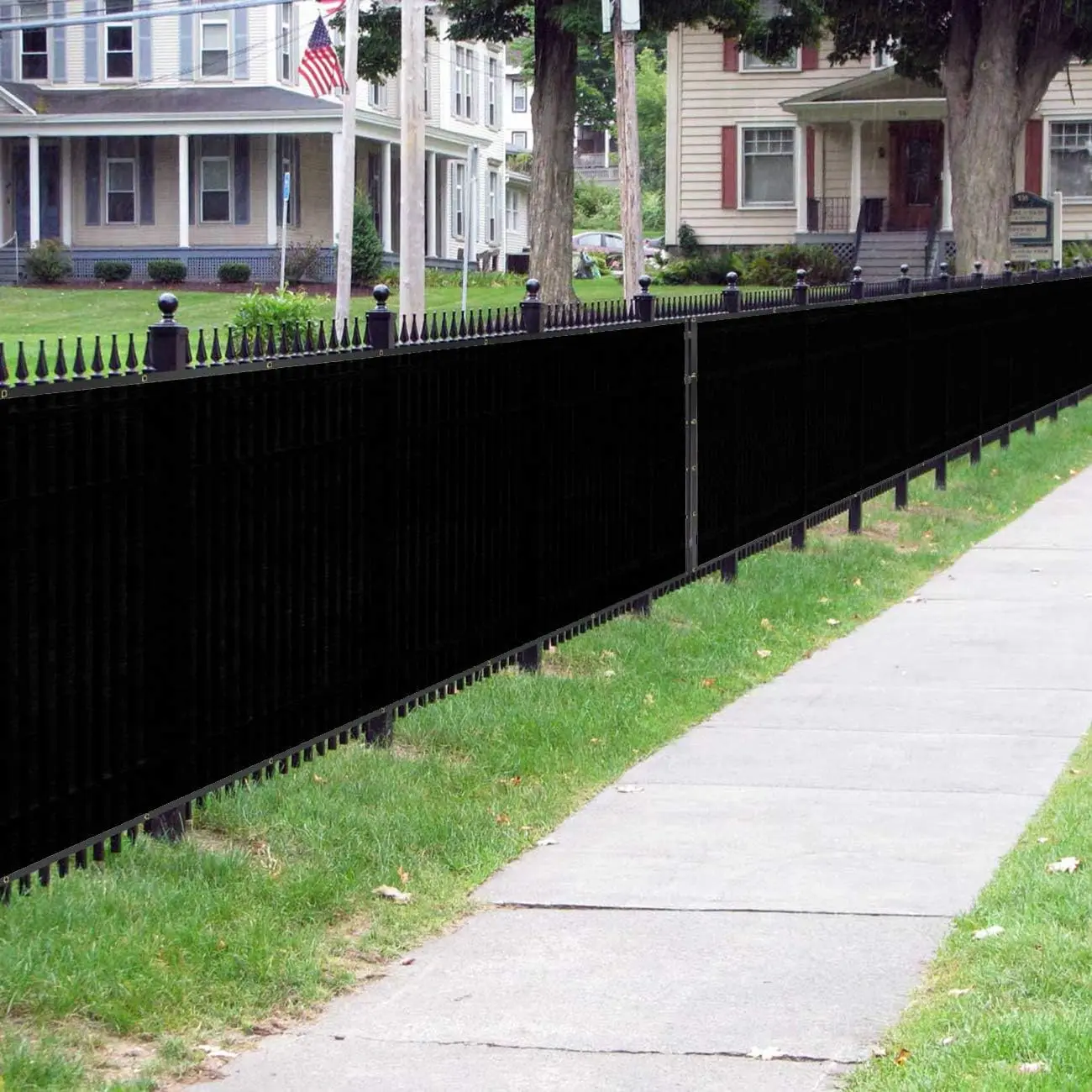 Sunnyglade 6ft X 50ft Heavy Duty HDPE Privacy Screen Fence Shade Net Cover for Garden Yard Backyard Black
