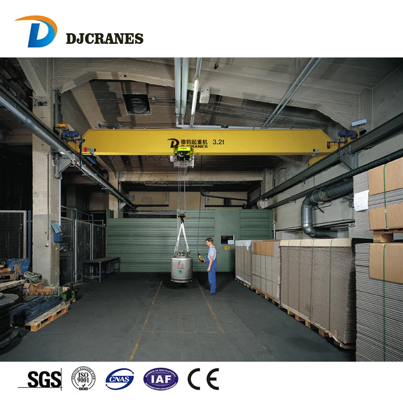 Singer Girder Ohc Crane with Electric Hoist Ceiling Mounted Workstation Bridge Crane Travelling