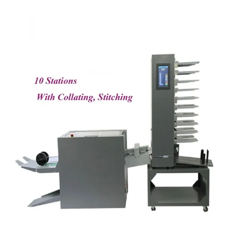 Automatic Stitching System Paper Gathering Folding Machines Staples Booklet Maker Machine 6 10 12 20 Stations Paper Collator