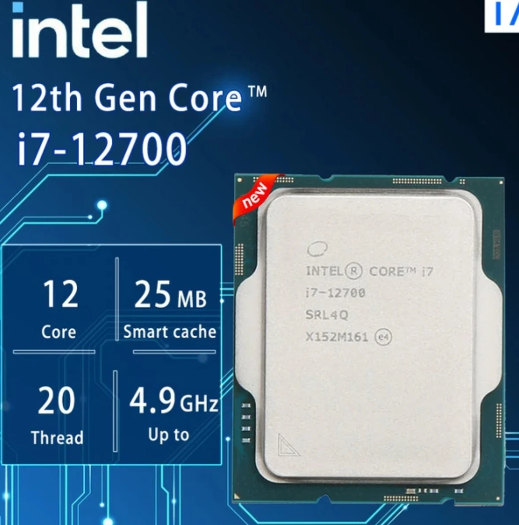 Core i7 12700 processore originale i3 i5 i7 CPU 10th 11th