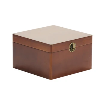 Wholesale handmade custom printed brown pine wood box wooden bottle holes package gift box