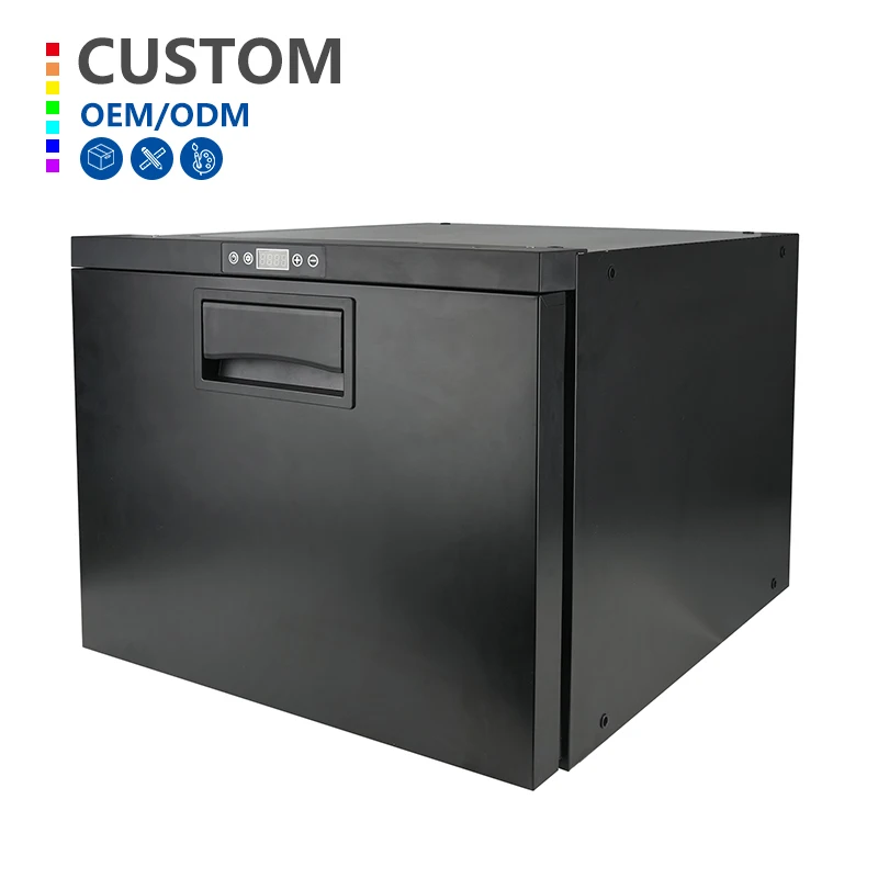 New Design Drawer Fridge Camping 60l Black Color 12v Fridge Compressor Dc 12v 24v with LED  for RV Vehicles
