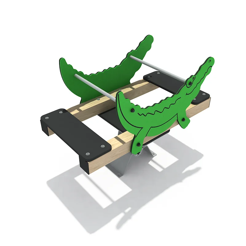 Funny Amusement Park Colorful Animal Style Crocodile Kids Seesaw Balance Seesaw Kids for Garden