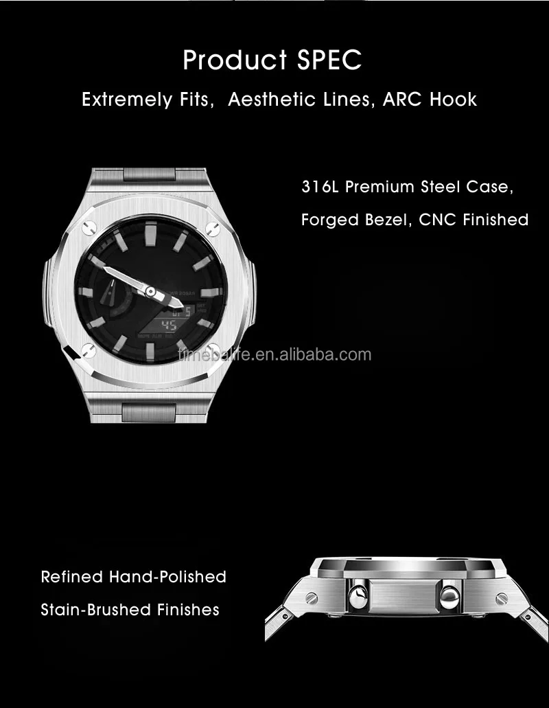 Mod Kit G Shock Ga2100 Stainless Steel Watch Band Strap And Case Bezel ...