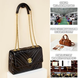 Manufacturer Wholesale Custom Women's Retro Leather Shoulder Bag OEM/ODM High-quality Diamond Crossbody Bag Chain square Bag