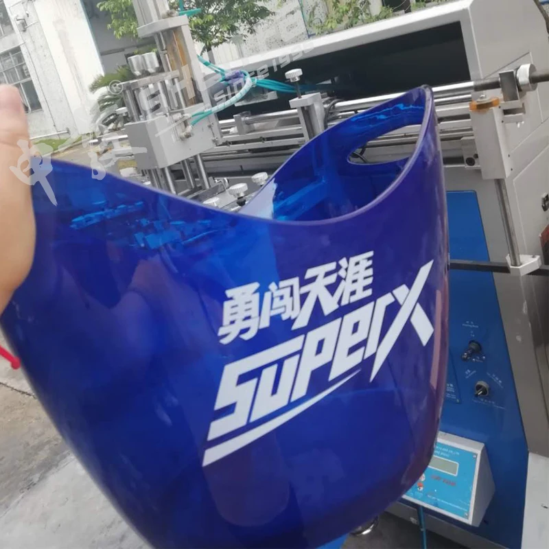 Semi-Automatic Screen Printing Machine for Water Gallon Buckets with 220V 50HZ Power and Max. Φ330mm*400mm Print Size
