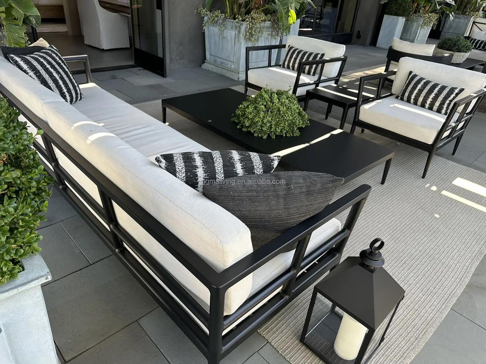 newly design patio furniture aluminum outdoor love seat garden furniture patio sofa set