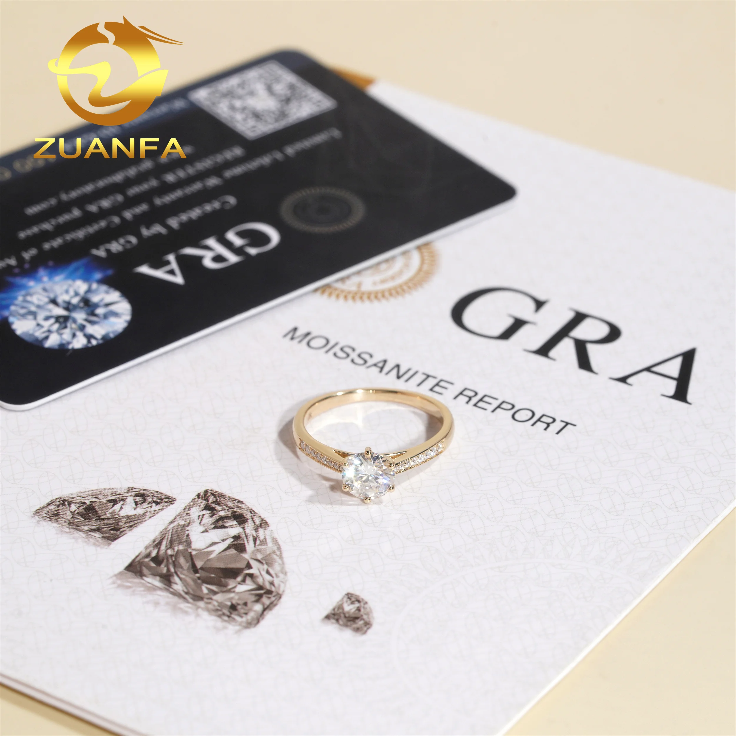 Carat Round Cut Moissanite Engagement Ring In 10k Yellow Gold