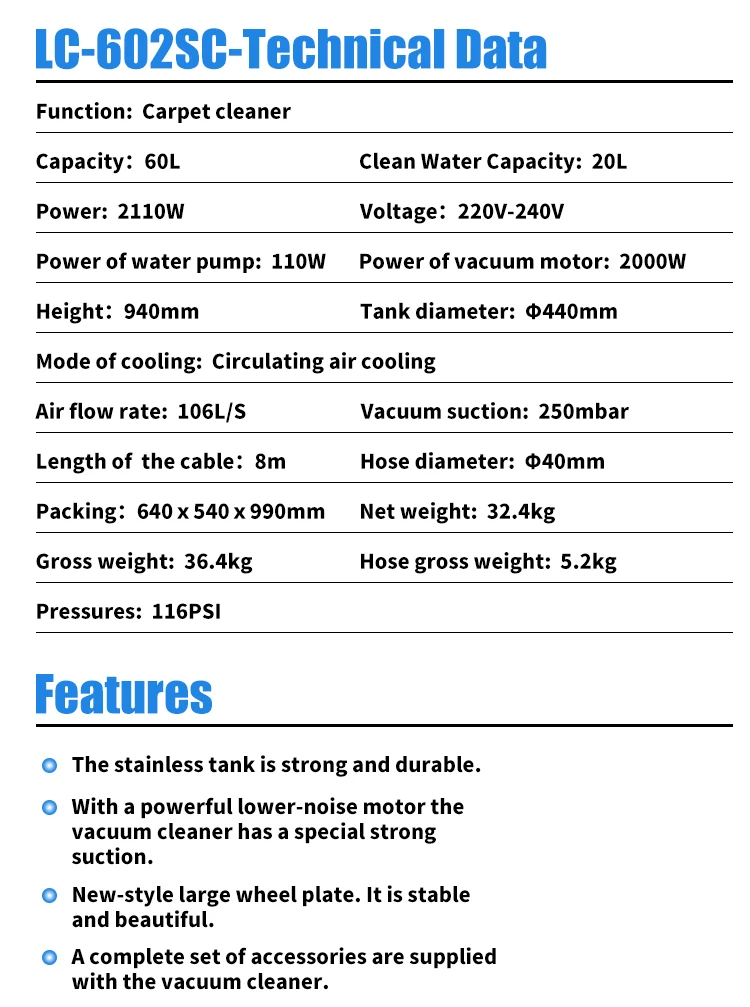 Capacitycarpet Cleaning Machine Commercial Vacuum Cleaner Factory Hotel Special  Sofa Auto Scrubber  Cleaner Industrial