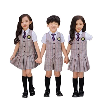 トップス junior high summer uniform all set M/L Custom Unisex Spring/summer School Uniforms for Children