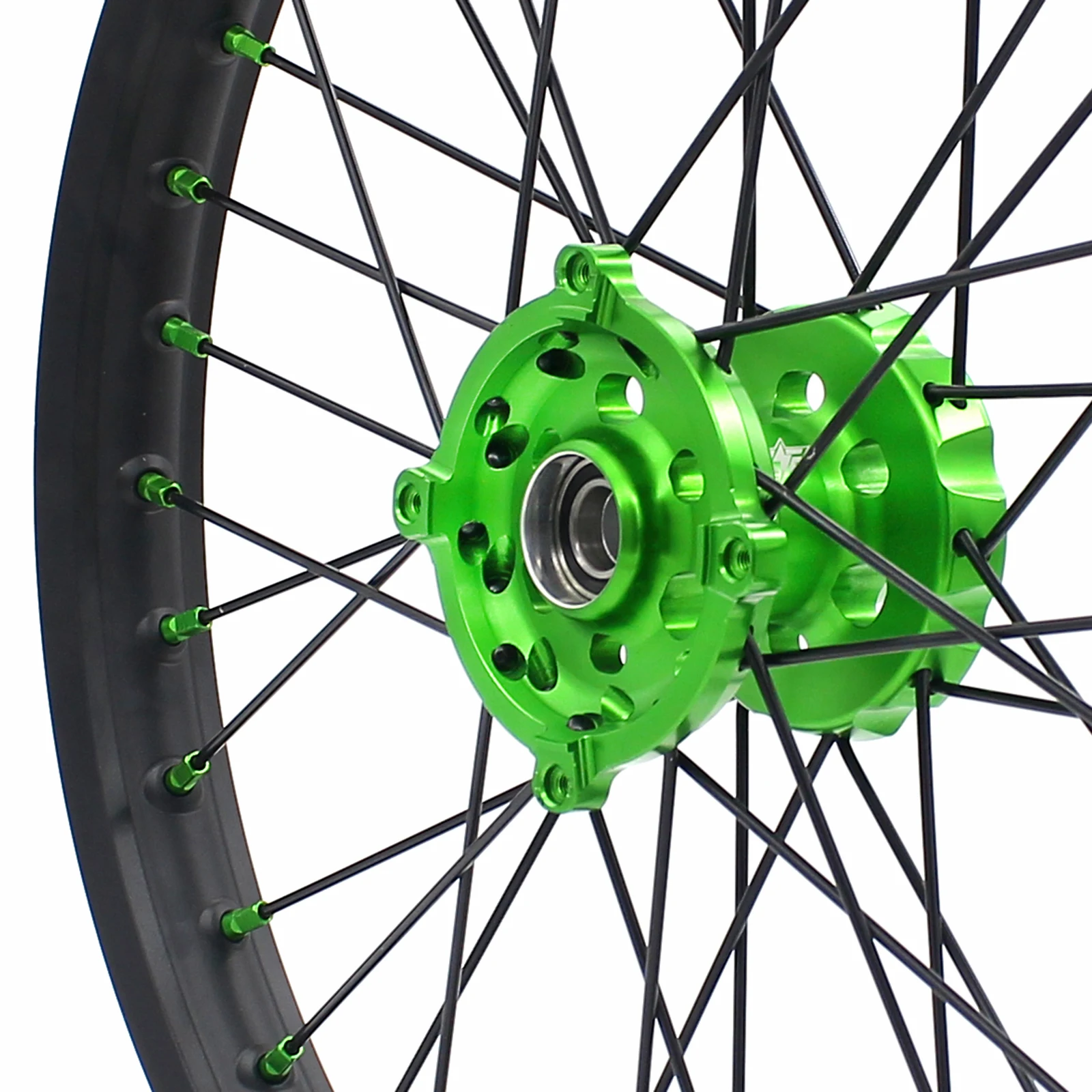 Kke Motorcycle 21/19 Dirt Bike Wheels Rims Set Compatible With Kawasaki Kx250f Kx450f Kx125