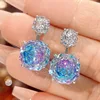 Pink Blue ear studs