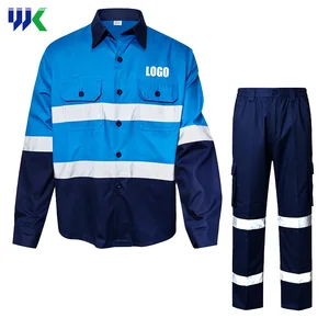 Breathable Construction Reflective Work Uniform Clothes Comfortable Workwear Shirt and Pants