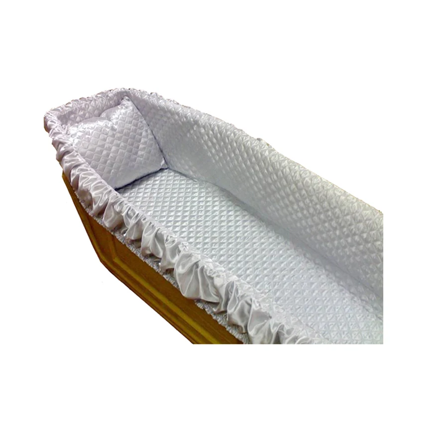 JS-L028 Funeral Clothes Satin Coffin Decoration Casket Interior Coffins Lining