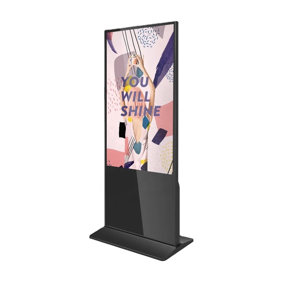 Refee 43 49 55 65 inch vertical touch kiosk totem LCD digital signage display advertising screens indoor android PC windows