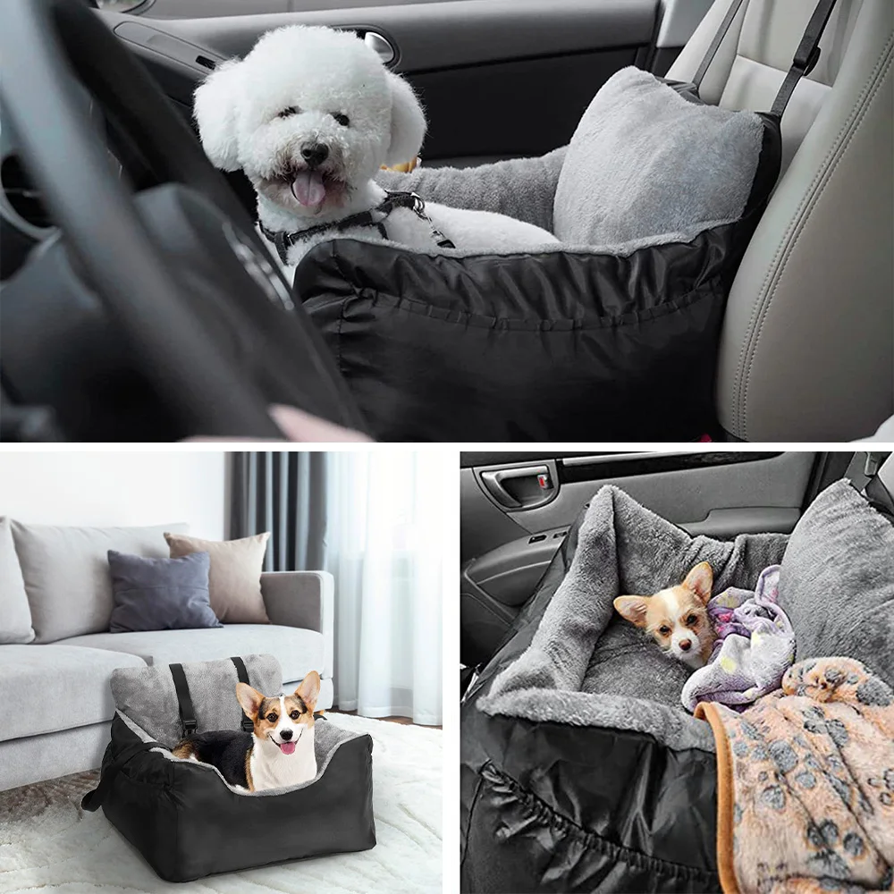 Wholesale washable travel safety luxury portable dog car booster seat bed factory