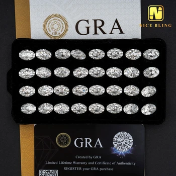Wholesale Price loose diamonds DEF color oval cut synthetic moissanite stones for oval diamond rings making