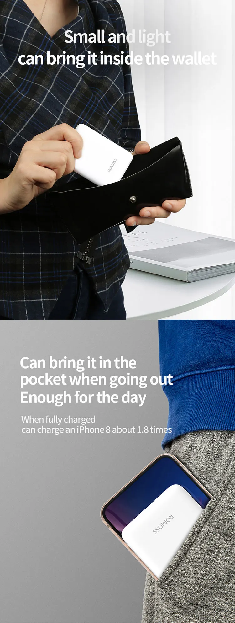 Romoss Pure 05 5000mAh Power Bank with Dual Output