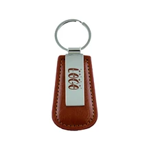 Nicro Factory Price Custom Personalized Logo Vintage Style Souvenir Gift Alloy Key Chains PU Leather Metal Crafts Car Keychain