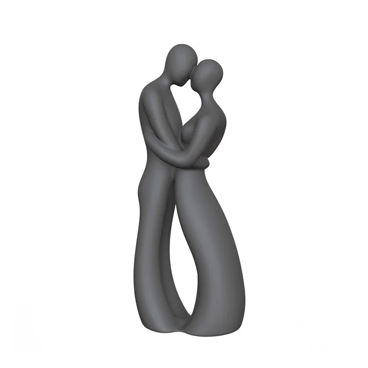 Handgefertigte OEM-elegante, einzigartige Hochwert-Keramik-Liebes-Skulptur mit personalisiertem individuellem Design als Weihnachtsgeschenk oder Kunstobjekt für die Sammlung