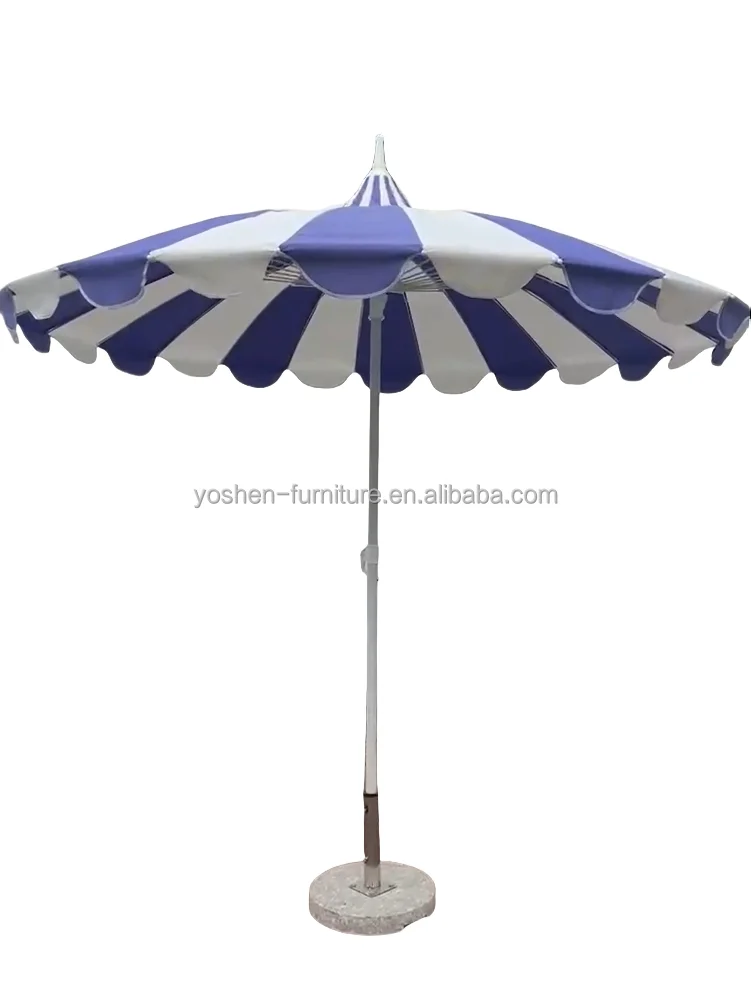 8.5 ft durable stainless steel pole white umbrella pagoda light weight pagoda outdoor umbrellas parasol-3099