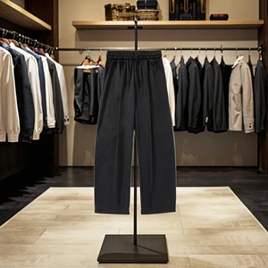 Pleated Design Japanese Loose Machete Casual Pants Men's Autumn New Arrival Trendy Brand Solid Color Mid Rise Zipper Fly Flat