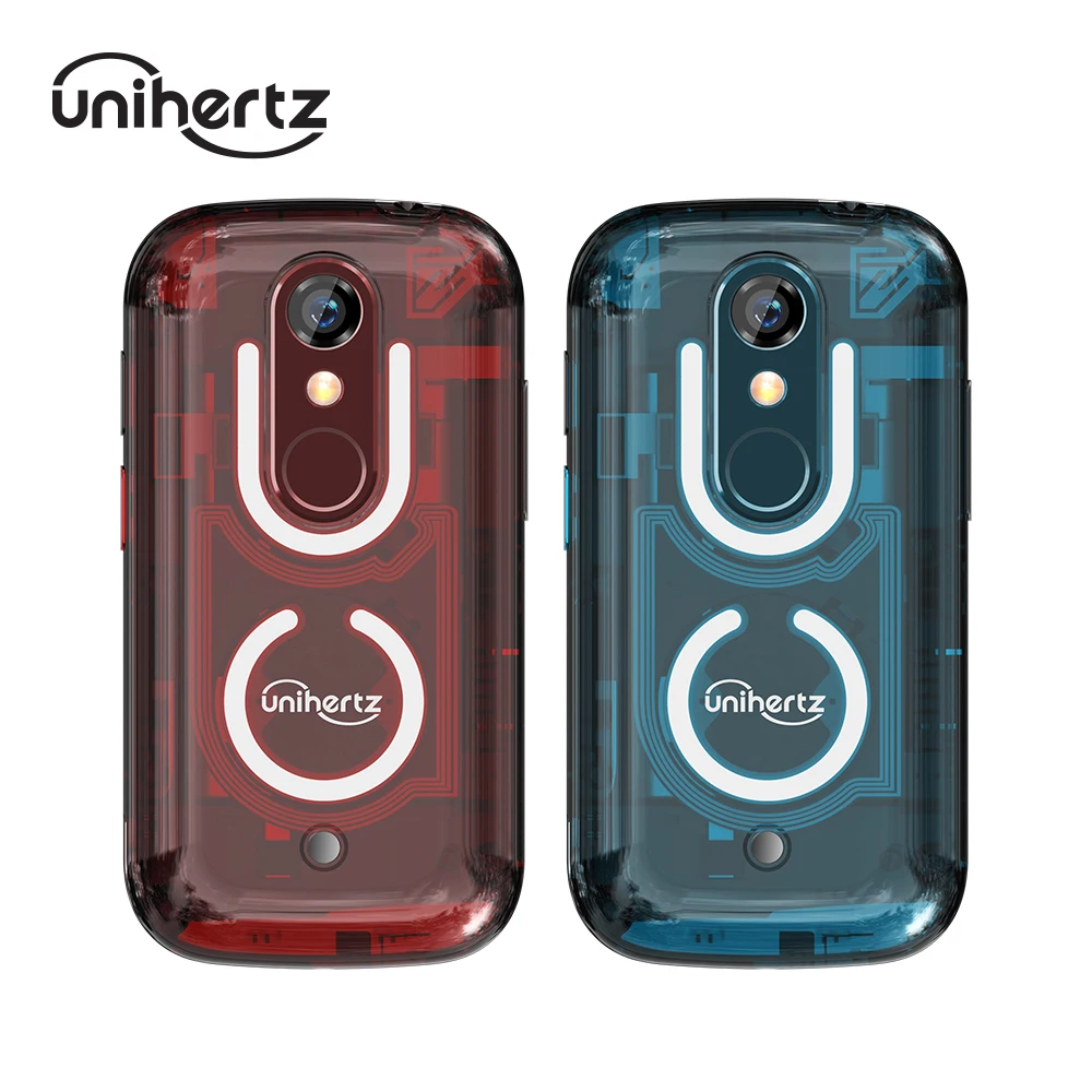 Unihertz Smallest Android 13 Smartphone 8GB 256GB Led Light Transparent Backshell Mobile Phone 48MP 3inch Cellphones Jelly Star
