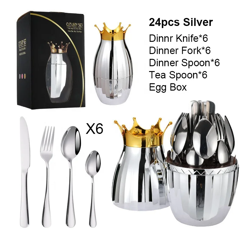 Ensemble 5 Couverts Acier Inoxydable Doré Manches Bois – Style Nordique Élégant Pour Repas Quotidien Ou Occasions Spéciales