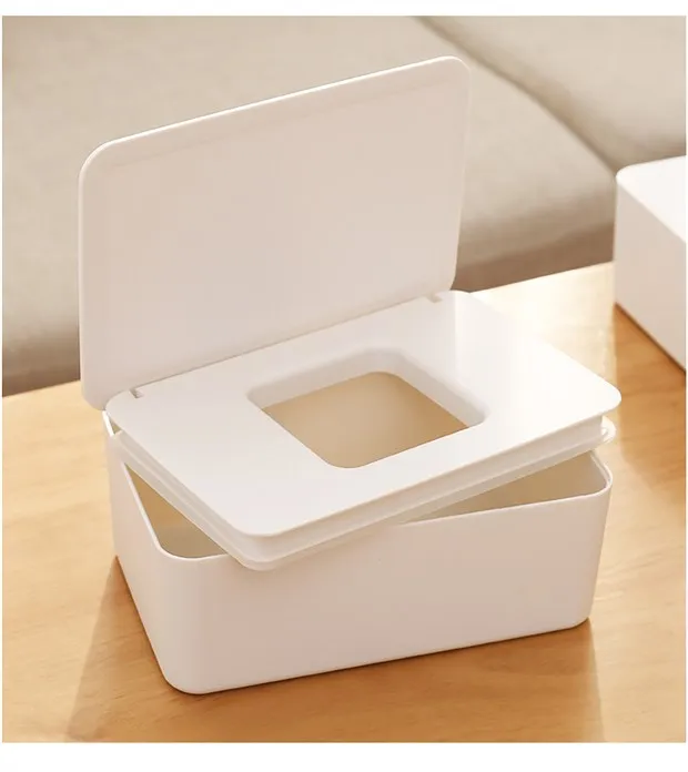 Custom Design Wet Storage Box,wet Dispenser Holder Tissue Storage Box Case with Lid Dust Proof for Home