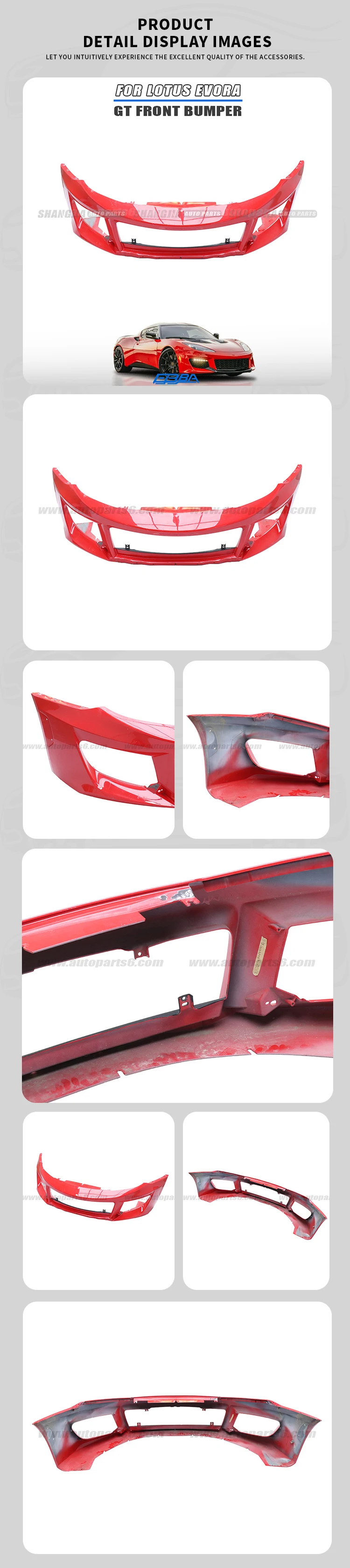 oe a132u4788 car front bumper red for lotus evora gt410 2017 2020 -3