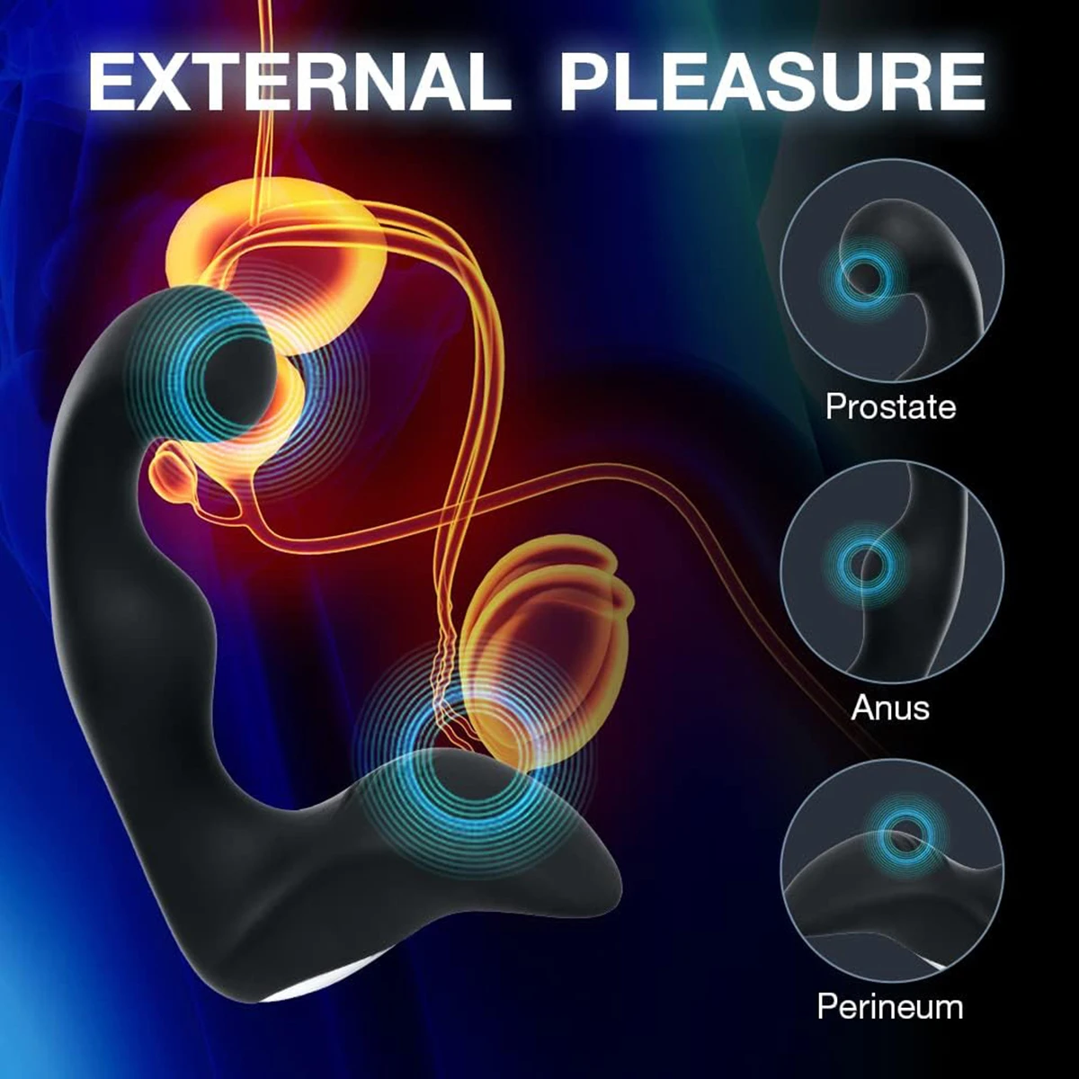 Male Vibrating Prostate Massager Sex Toy with 10 Powerful Motors Anal  Trainer Kit Anal Bead for Women Men and Prostate Massage