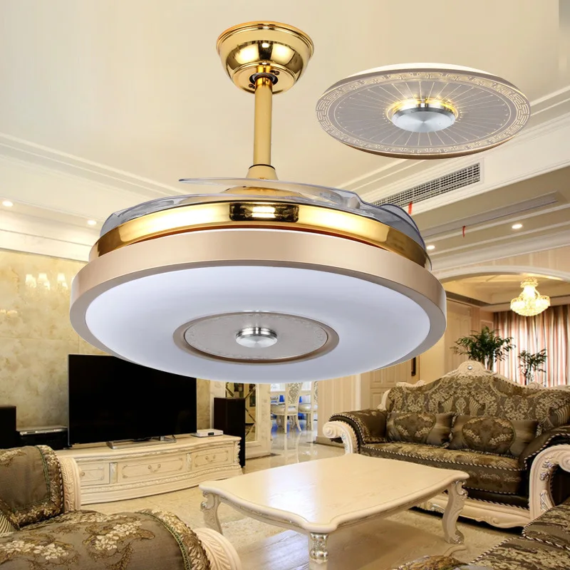 Ceiling fan light and MP3 Bluetooth speaker RGB color changing music ceiling fan