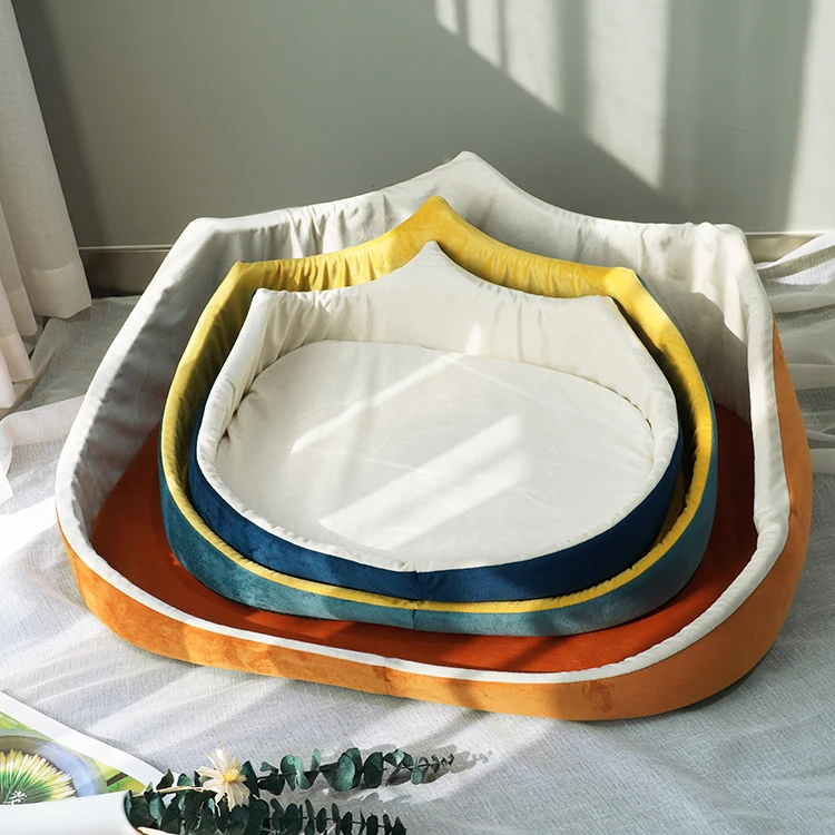 Hot Sale Color Matching Pet Bed Anti-Slip Bottom Pet Nest Pp Cotton Pet Beds Waterloo