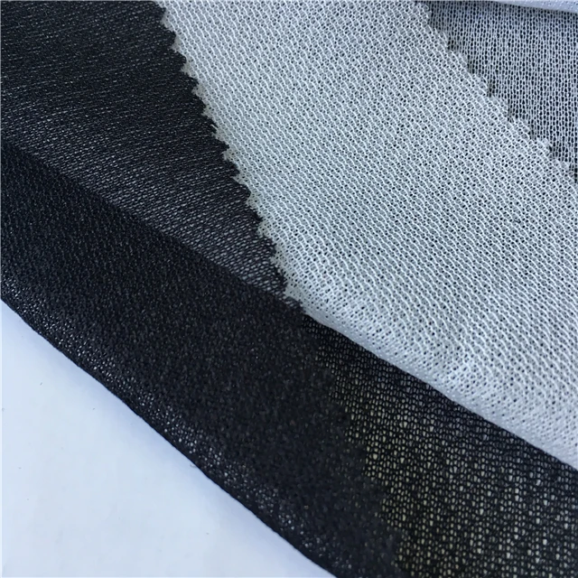 50D 75D Stretch Tricot Polyester Interfacing Circular Knitted Fusible Interlining