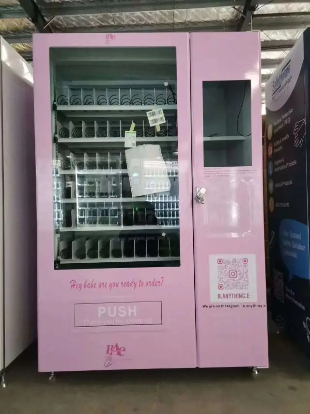 JW Smart Robot Custom pink Vending Machine Sunglasses Lashes Eyelash Beauty Makeups Vending Machine With Card Reader