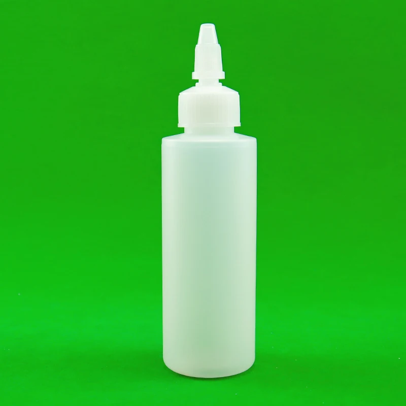 4oz Twist Bottle with Dropper Applicator PET Plastic Hair Oil Bottle with Cap Sealing for Flavorings and Hair Oil