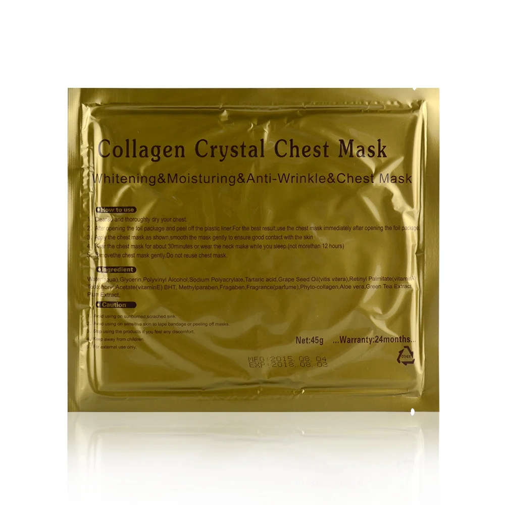 
 OEM частная торговая марка натуральный зеленый чай увлажняющая и питающая кристальная коллагеновая маска для груди  