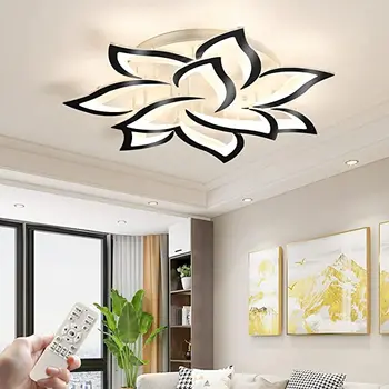 Modern Led Adjustable Flower Shaped Ceiling Light With Remote Control ...